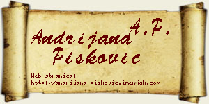 Andrijana Pisković vizit kartica